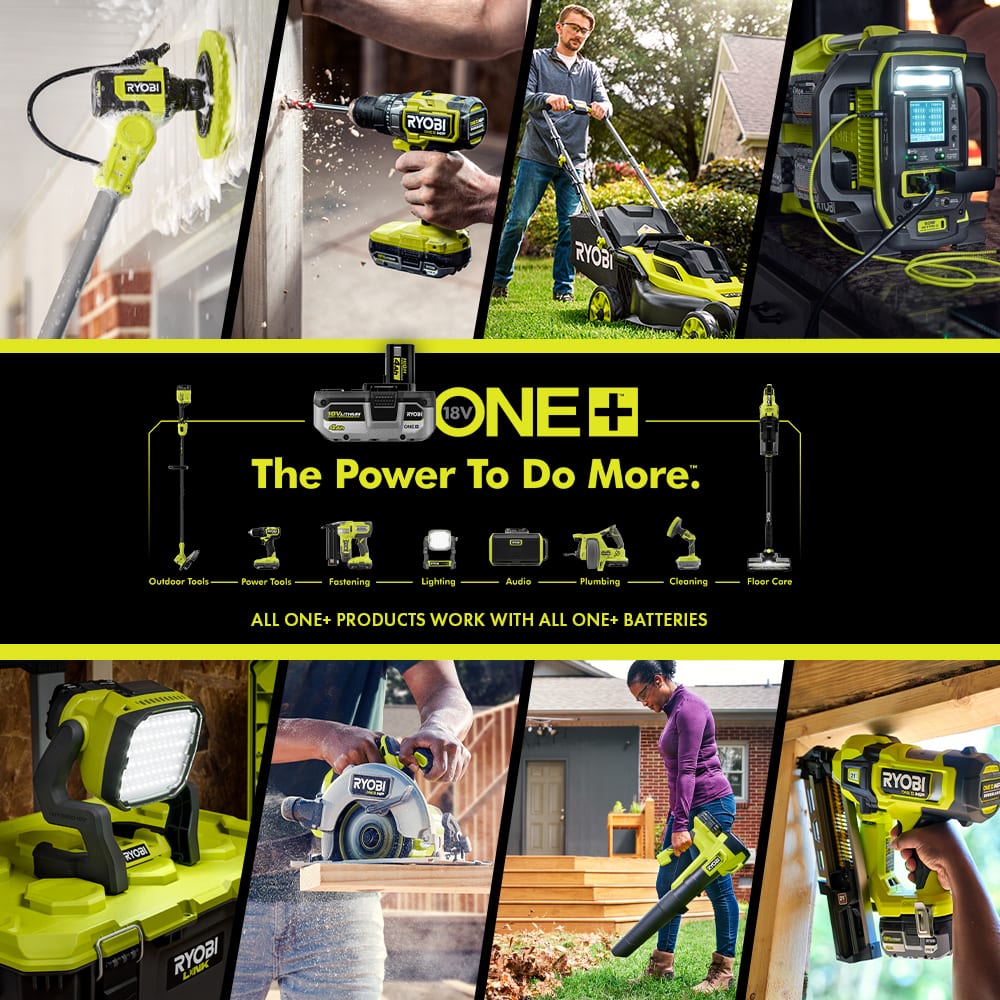 RYOBI ONE 18V 13 in. Cordless Battery Walk Behind Push Lawn Mower